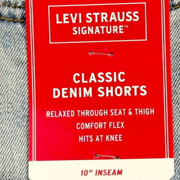 Levi Strauss Signature Men's Comfort Flex Blue Denim Shorts Sz 42 Inseam 10" NWT - Picture 6 of 14